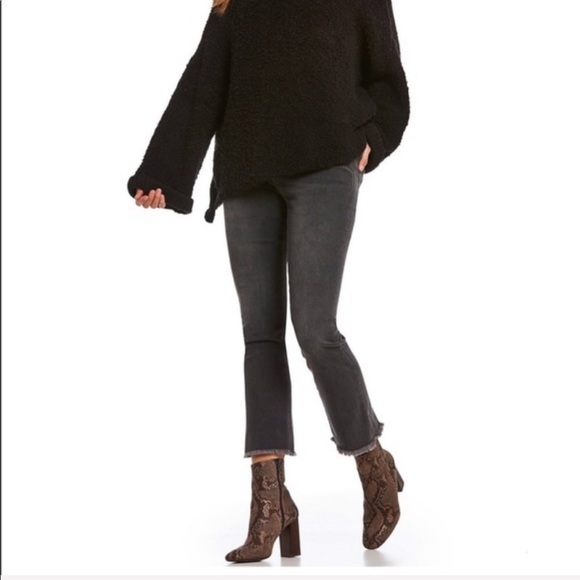 Free People Denim - Free People High Rise Distressed Black Jeans 24